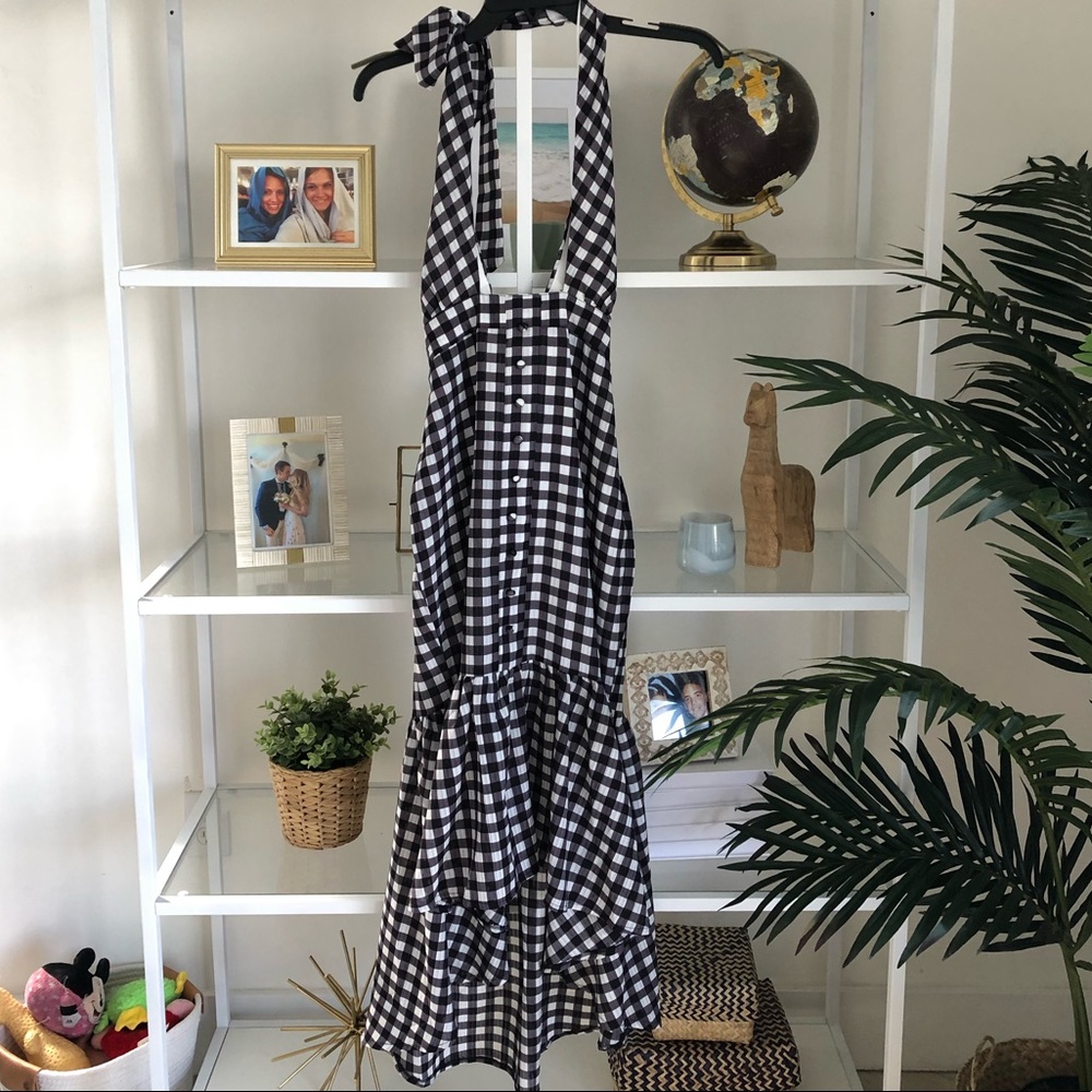 Nastygal gingham your best halter dress
